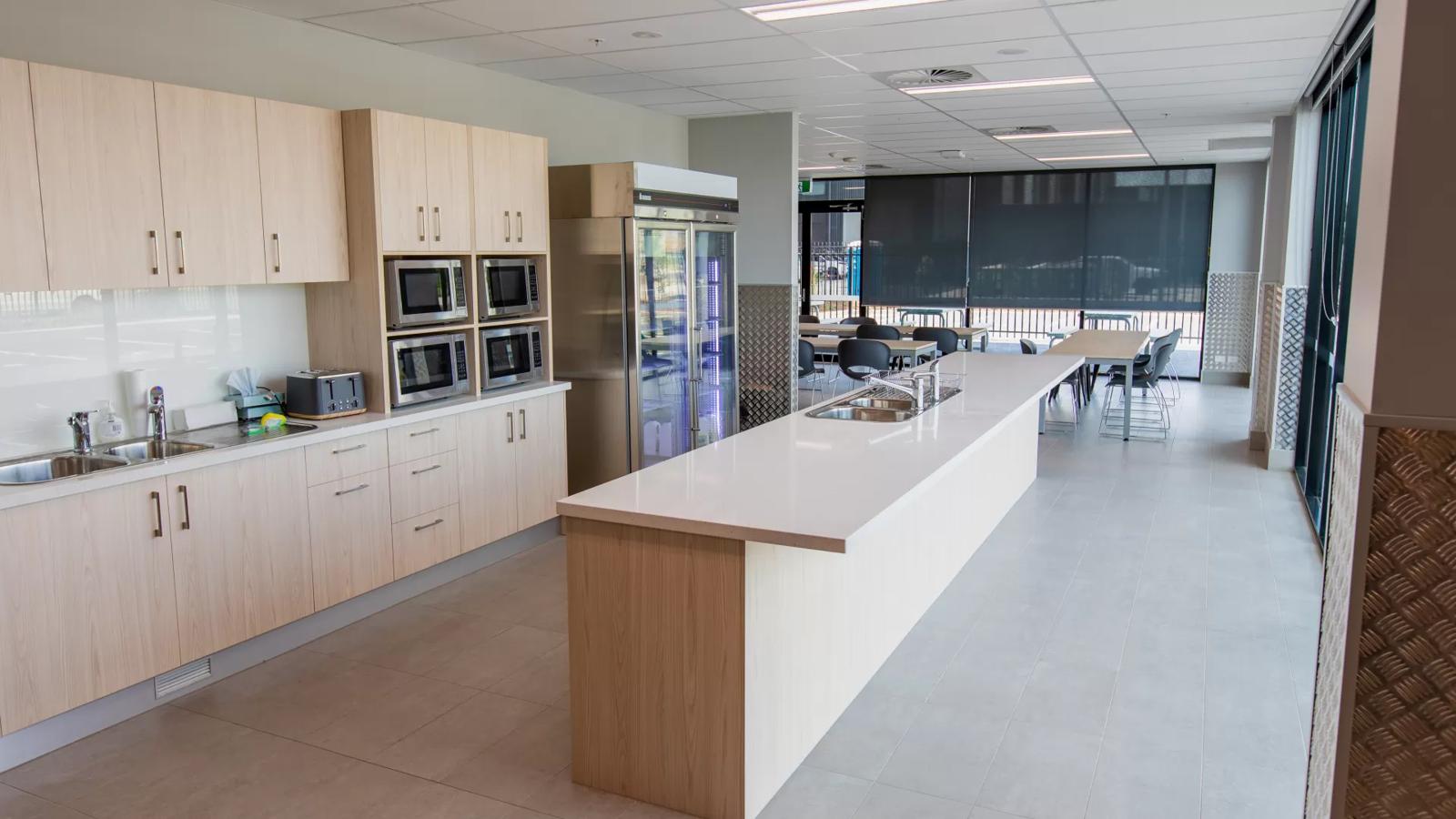 Finished open-plan office at DHL Berrinba