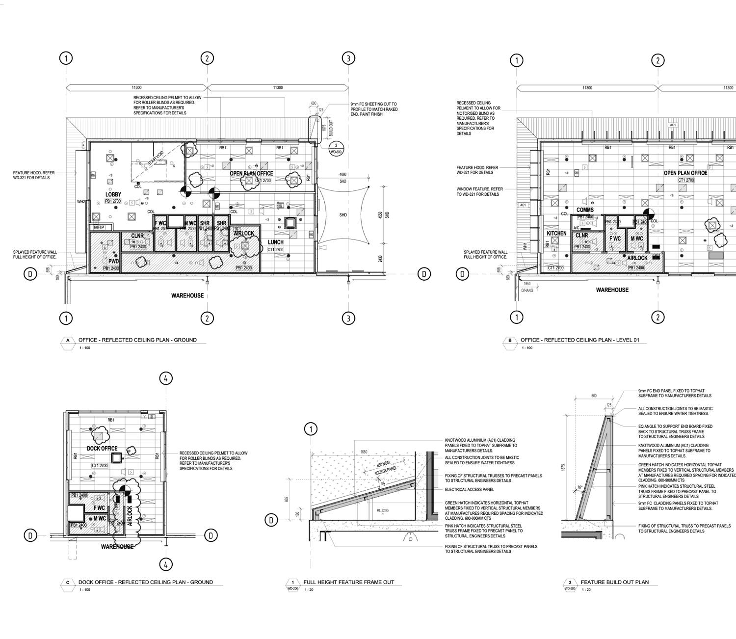 DHL Berrinba office reflected ceiling plan