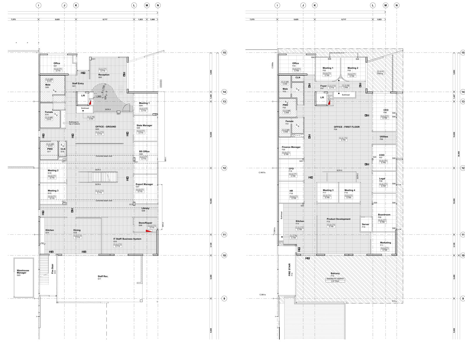 McKay Street Brendale office reflected ceiling plan