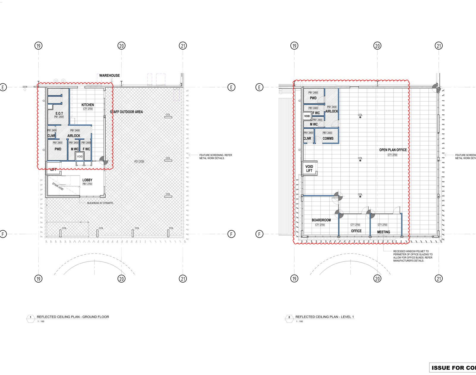Acacia Ridge Business Park office reflected ceiling plan